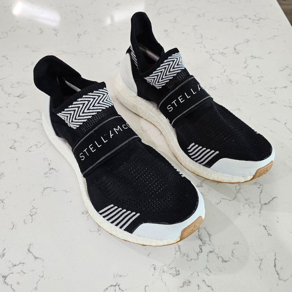 STELLA McCARTNEY X ADIDAS Ultraboost X 3D Knit Black Sneakers, Women's Size 9
